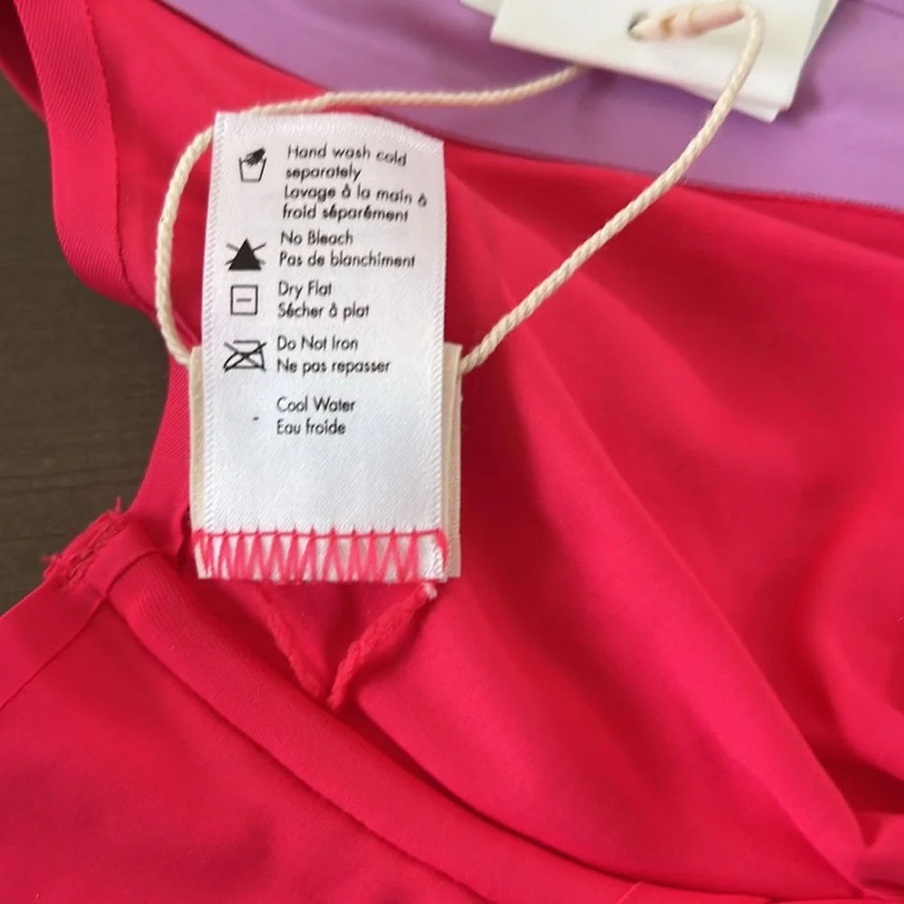 L*Space Pink and Purple Fused Zendaya Top Bikini Swimwear